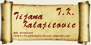 Tijana Kalajitović vizit kartica
